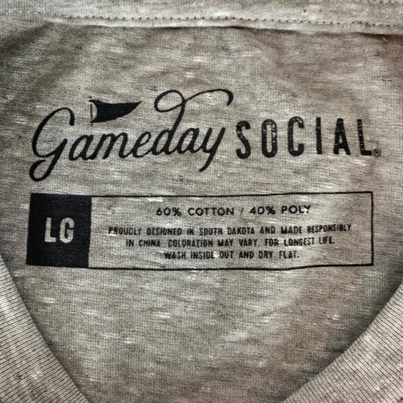 South Dakota State Jackrabbits NCAA Gray Gameday Social Short Sleeve Shirt Large - Picture 4 of 5